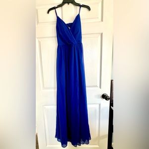 Beautiful Blue chiffon full length dress.
